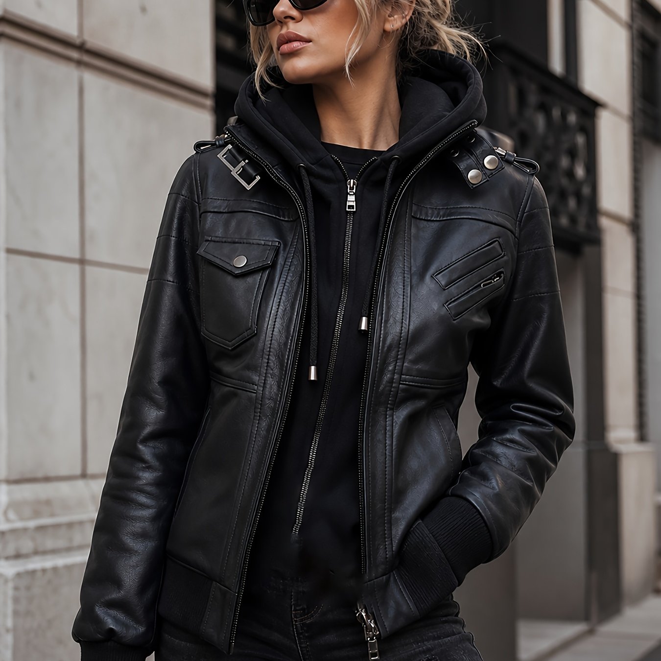Women's Jacket With Detachable Hood