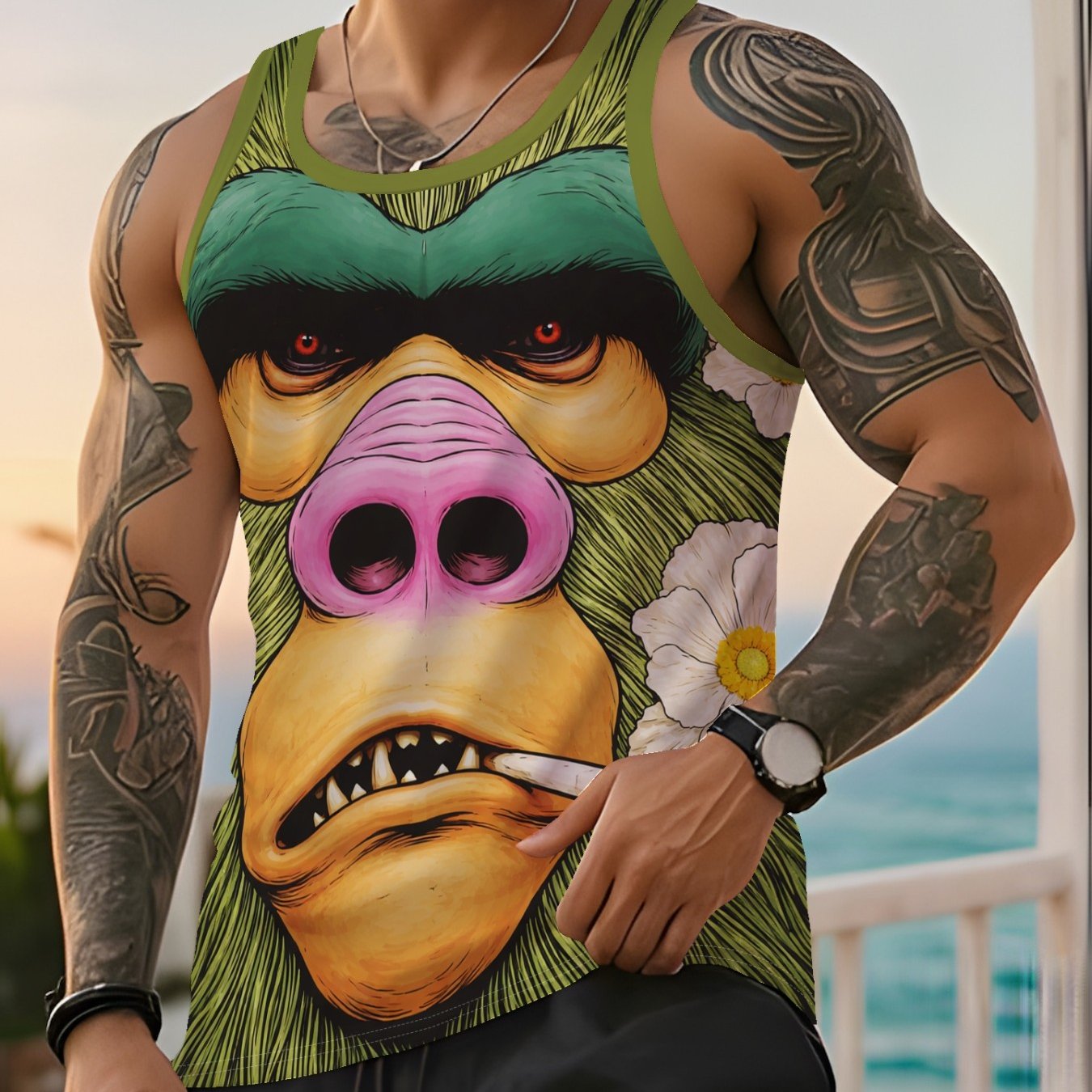 TEMU Men's Thin Sporty Vest, Casual Versatile Outerwear Top Vest