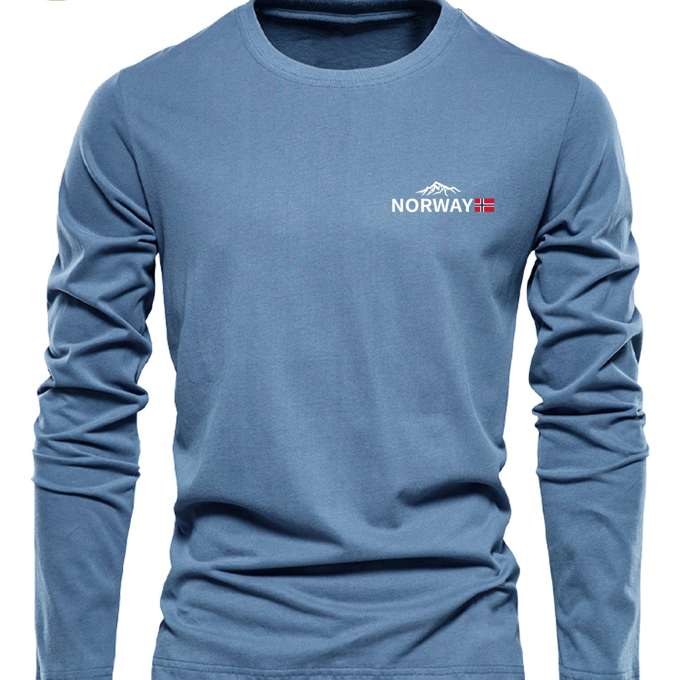 Men's 100% Cotton T-shirt, Simple Casual Spring/autumn Top, Stylish And Versatile Crew Neck Long Sleeve T-shirt, Casual Fashion Men's Apparel, Soft And Comfortable Cotton Fabric