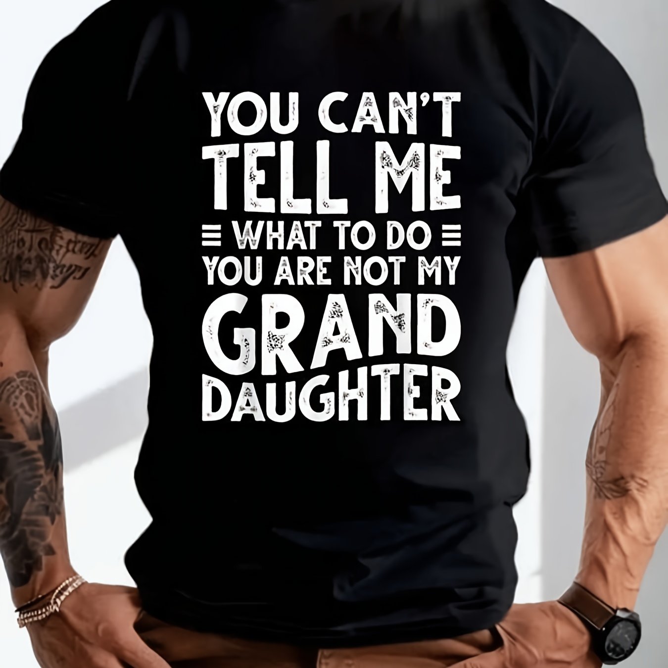 TEMU Funny Grandpa Shirt For Grandfather Men Papa Birthday T Shirt Graphic Tees Men-unisex Holiday Gift Casual Outing 2026 New Style T-shirt 180g