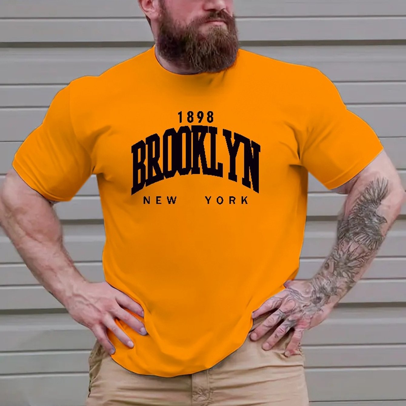 TEMU Plus Size Men's "" T-shirt For Summer Outdoor, Men's Clothing