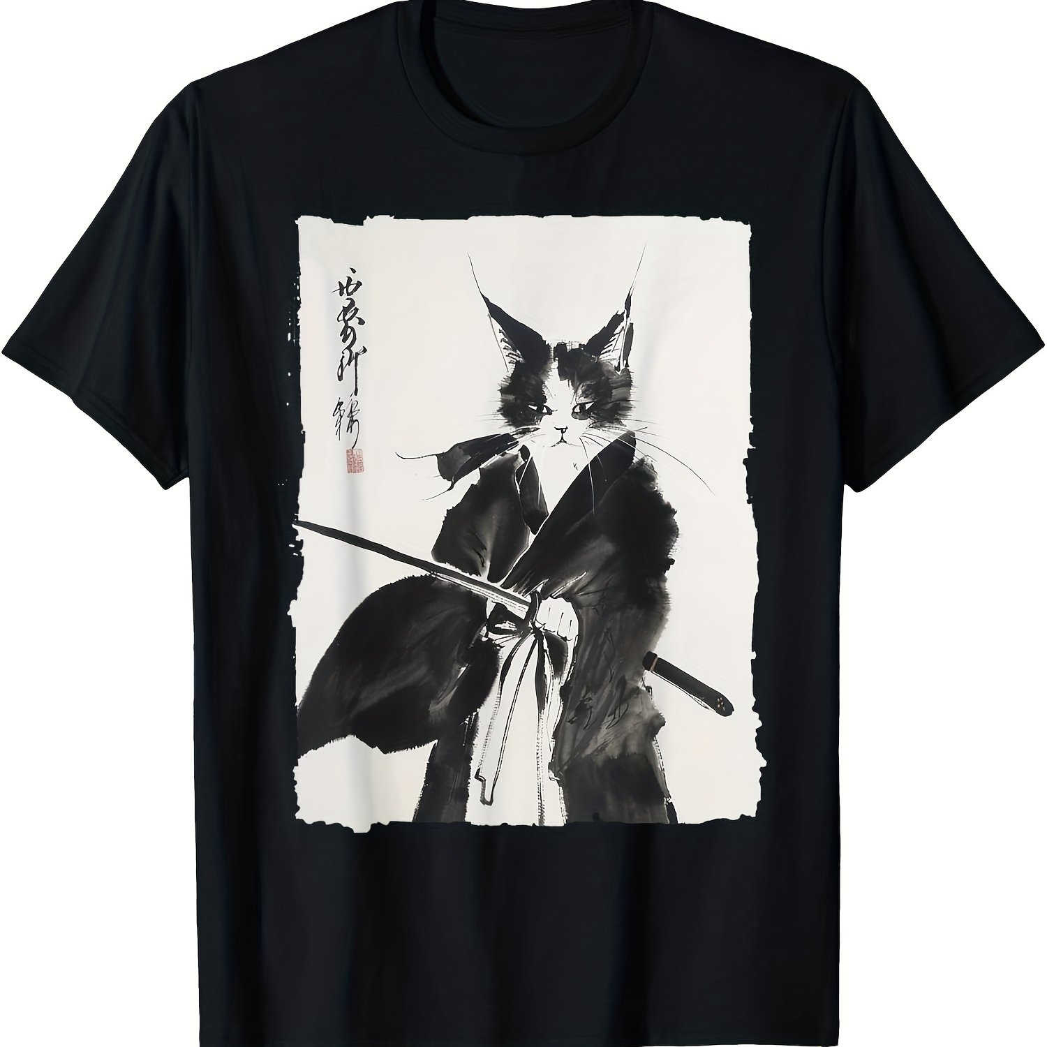 TEMU Cat -e Cat Art T-