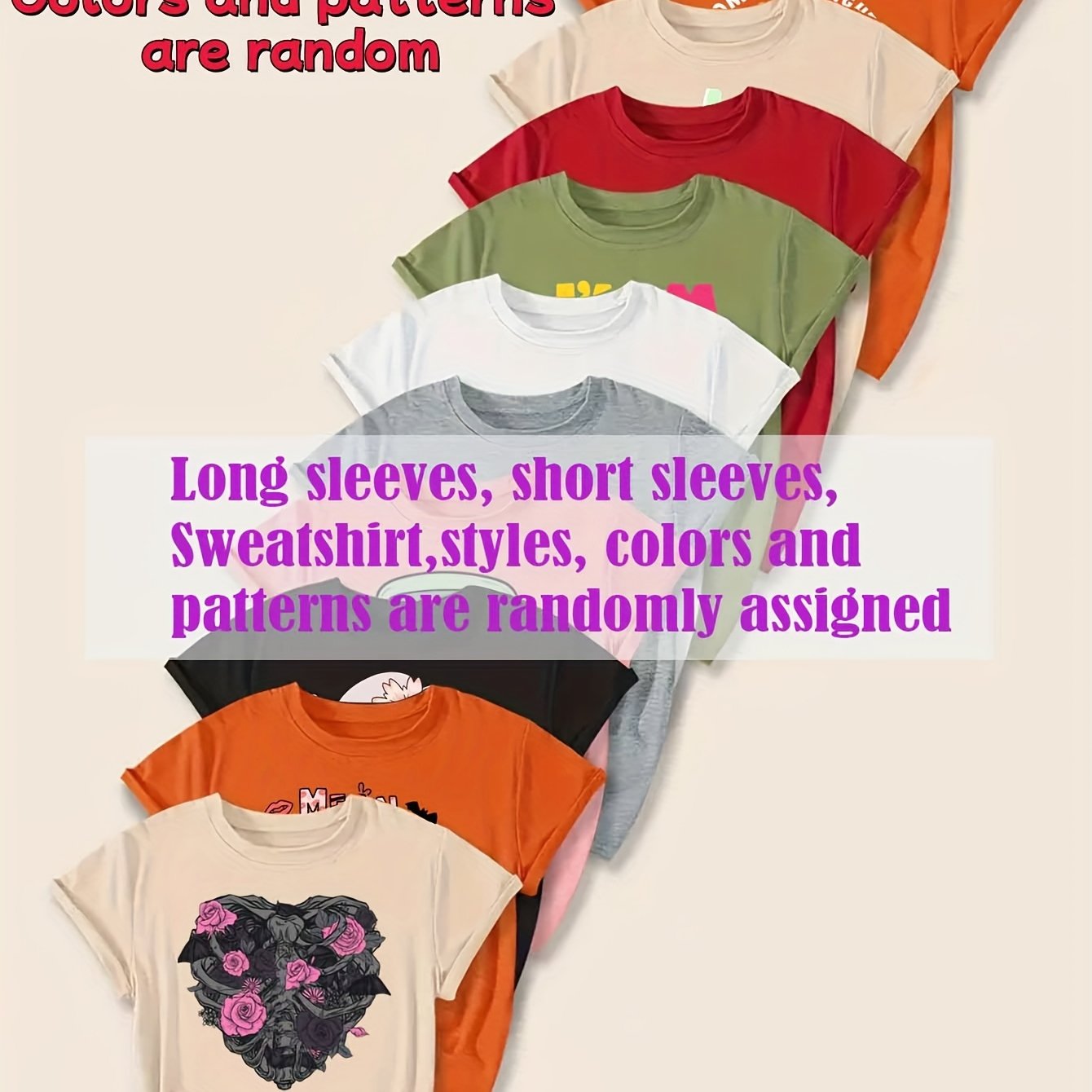 TEMU 10pcs Of Women's T Shirts Items Styles Colors And Patterns