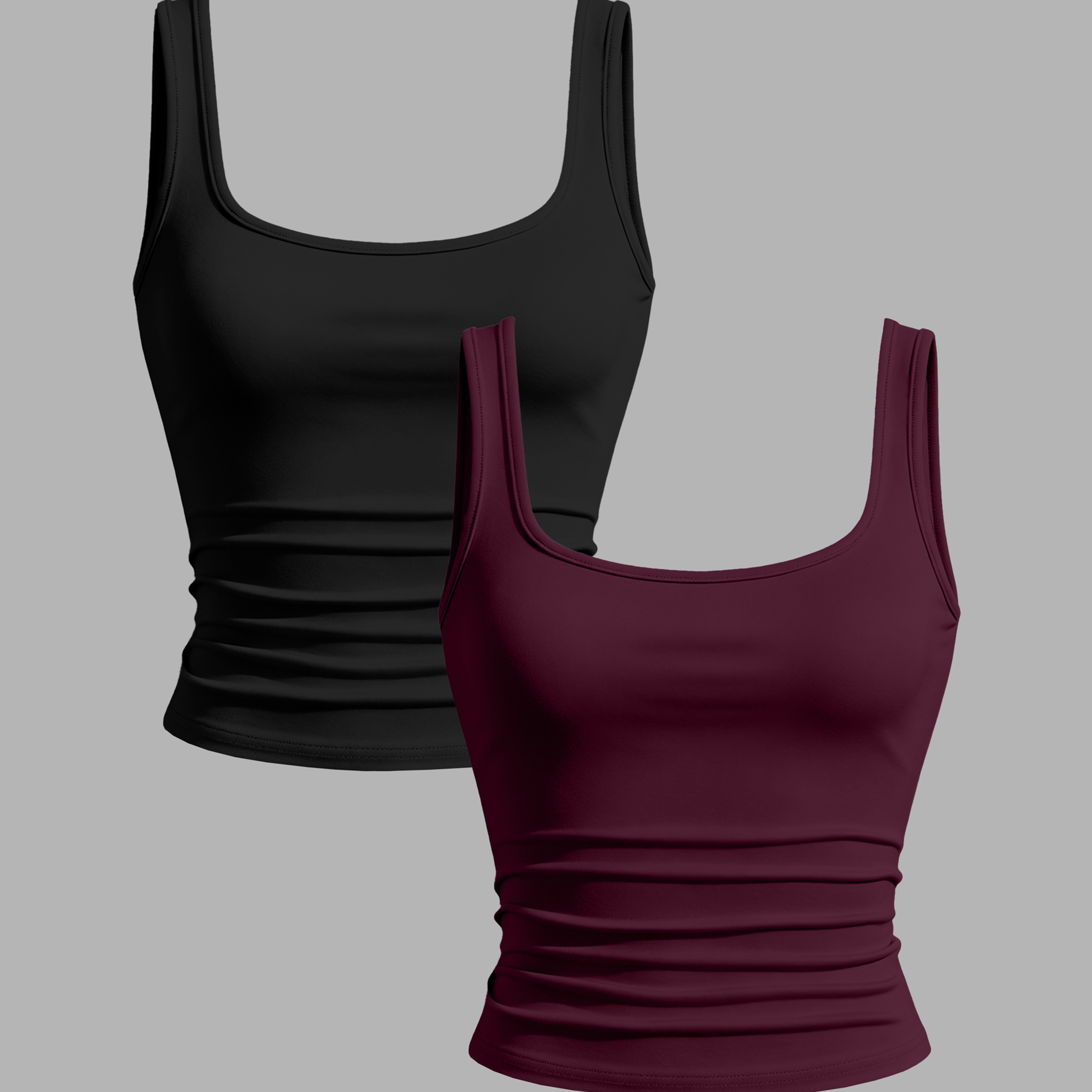 TEMU 2pcs Set, New Women's Fashion Sexy Trendy Multicolor Edge Vest, Suitable For Spring Summer Fall