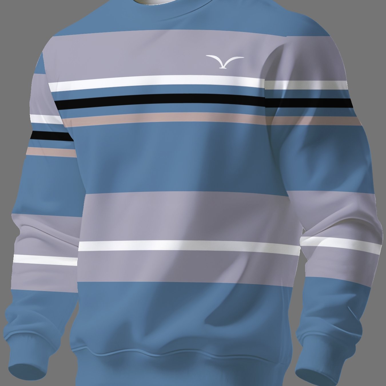 TEMU Round Neck Sweatshirt Trendy Brand Men's Long Sleeve 2026 Autumn Winter Men's Round Neck Sweatshirt, , Teens, Casual, Slim Fit, Short Sleeve,