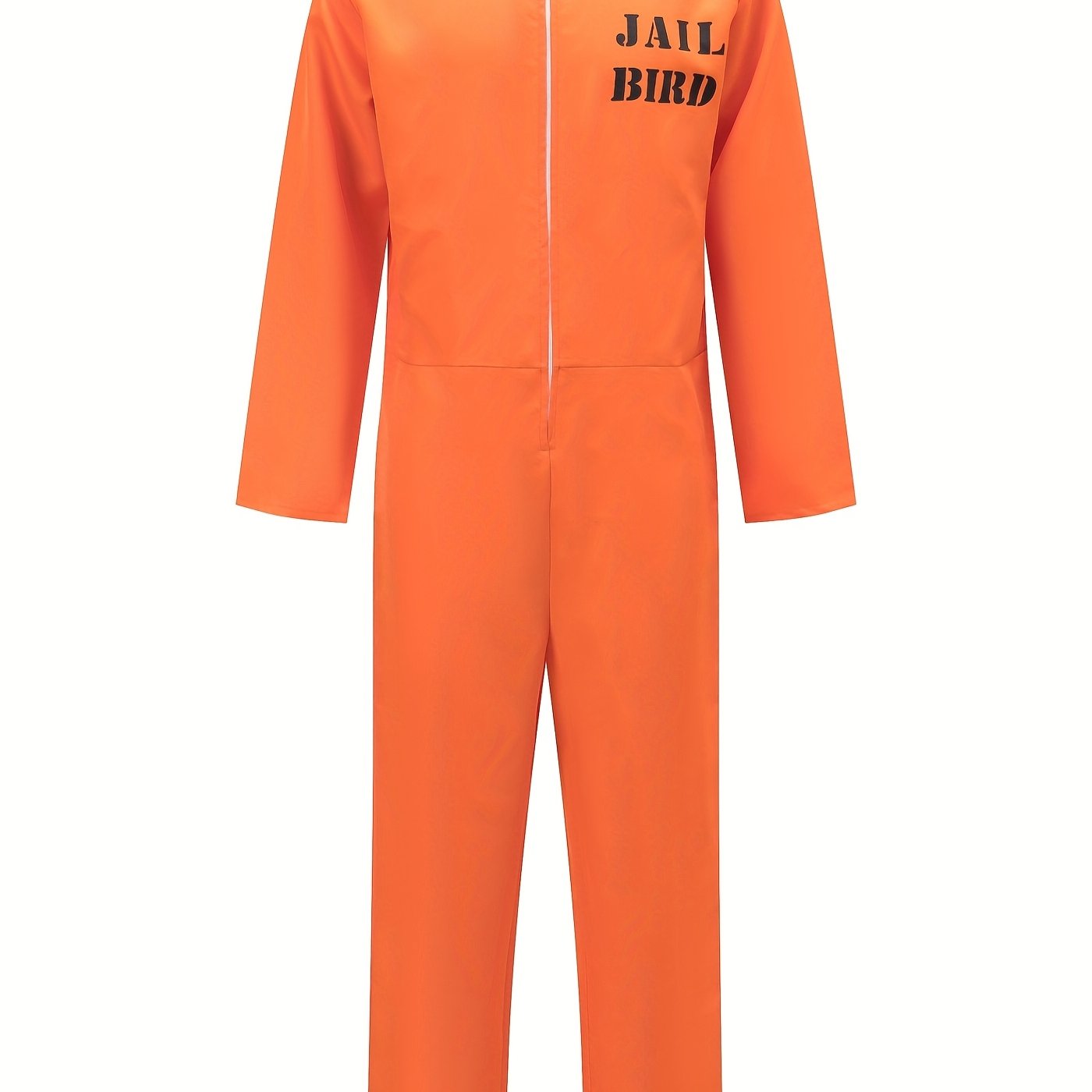 TEMU 1pc Halloween Men's Cosplay Character Costume, Orange Prison Prisoner Costume, Small Ugly Female Movie Style, Party Party Cosplay Jumpsuit