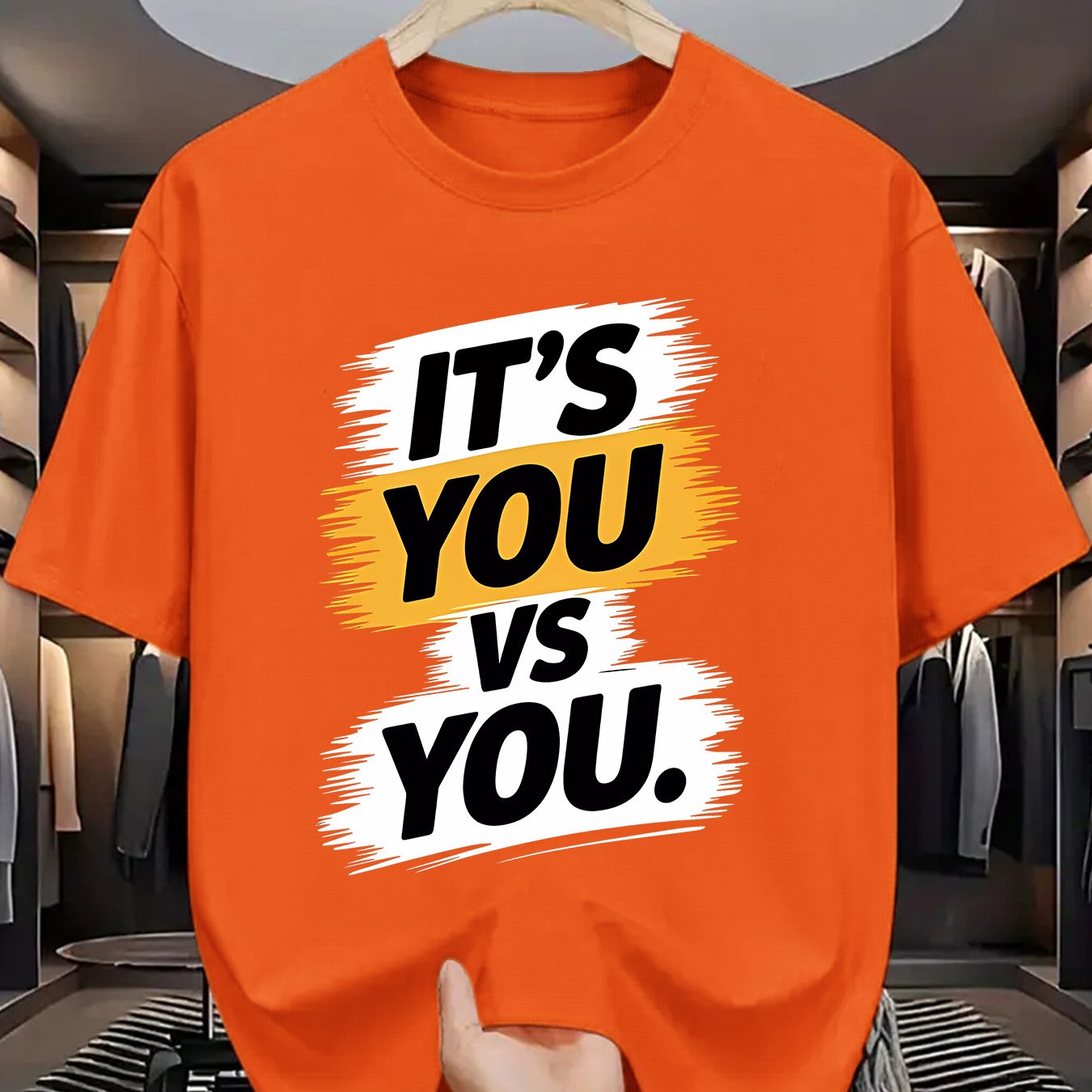 TEMU Trendy Printed T Shirts For Men, Regular Standard Fit Comfortable Short Sleeve Casual Tee, Versatile Outfit Top