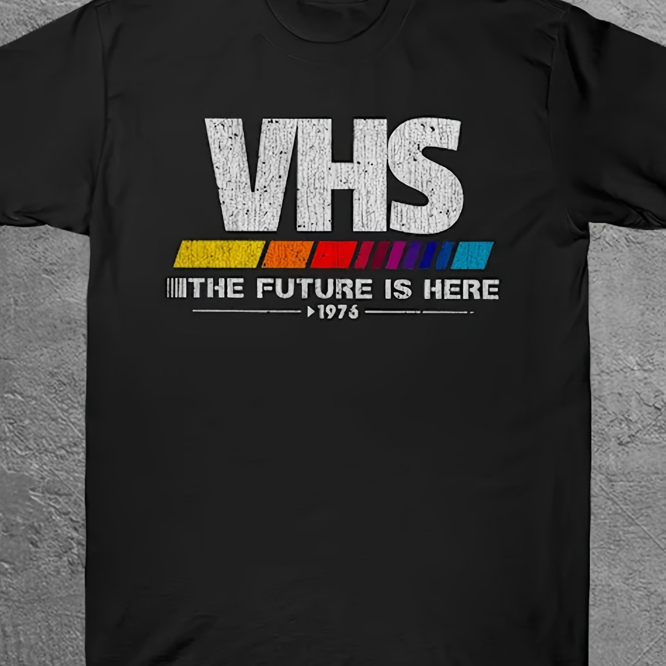 TEMU T-shirt Vintage Rétro Cinéma VHS pour Homme L'avenir est là Design Rétro Années 1970 avec Graphique de Cassette VHS & Années 80-90 T-shirt Noir