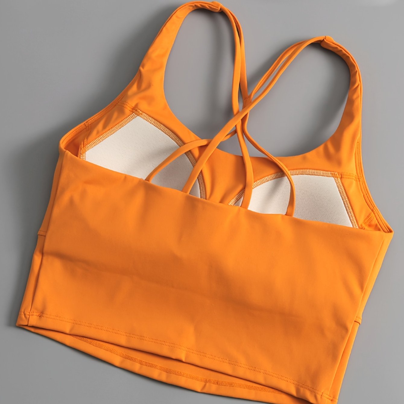 TEMU Fashion Women' Color Outer Wear Sports Bra, Yoga Pilates Quick- Top, Back, Non-removable Padding, Options, Suitable For Running, Yoga, Fitness,