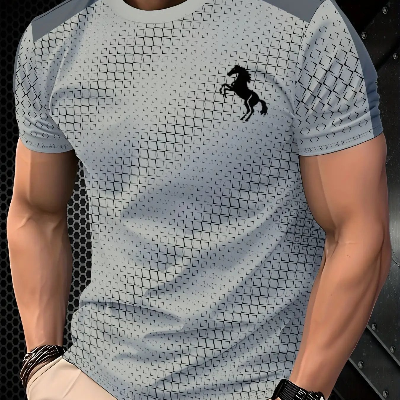 E-shop Herrenmode 3D-Druck Kurzarm-Shirt mit Muster, bequem zu tragen, PLUS SIZE