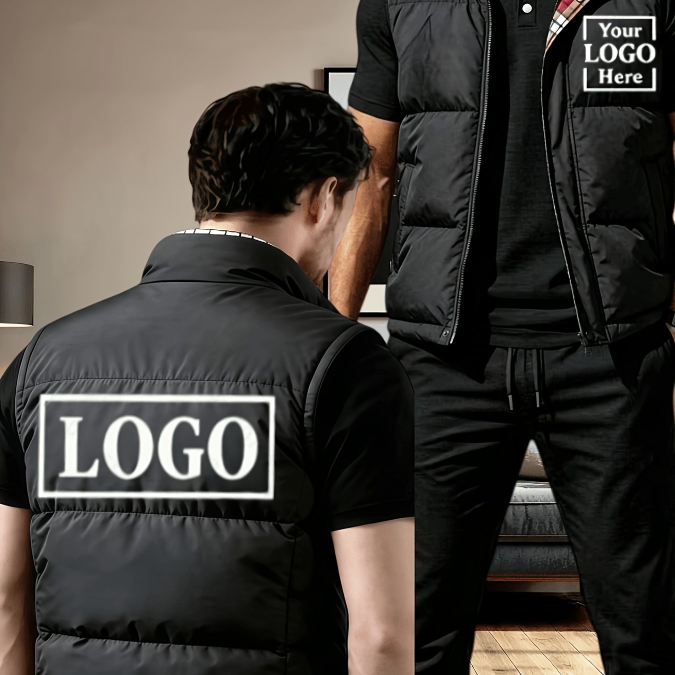 TEMU Men's New Autumn/winter Single-layer Vest With Custom Pattern Print, Suitable For Holiday Events And , Comfortable And Durable, Ideal For