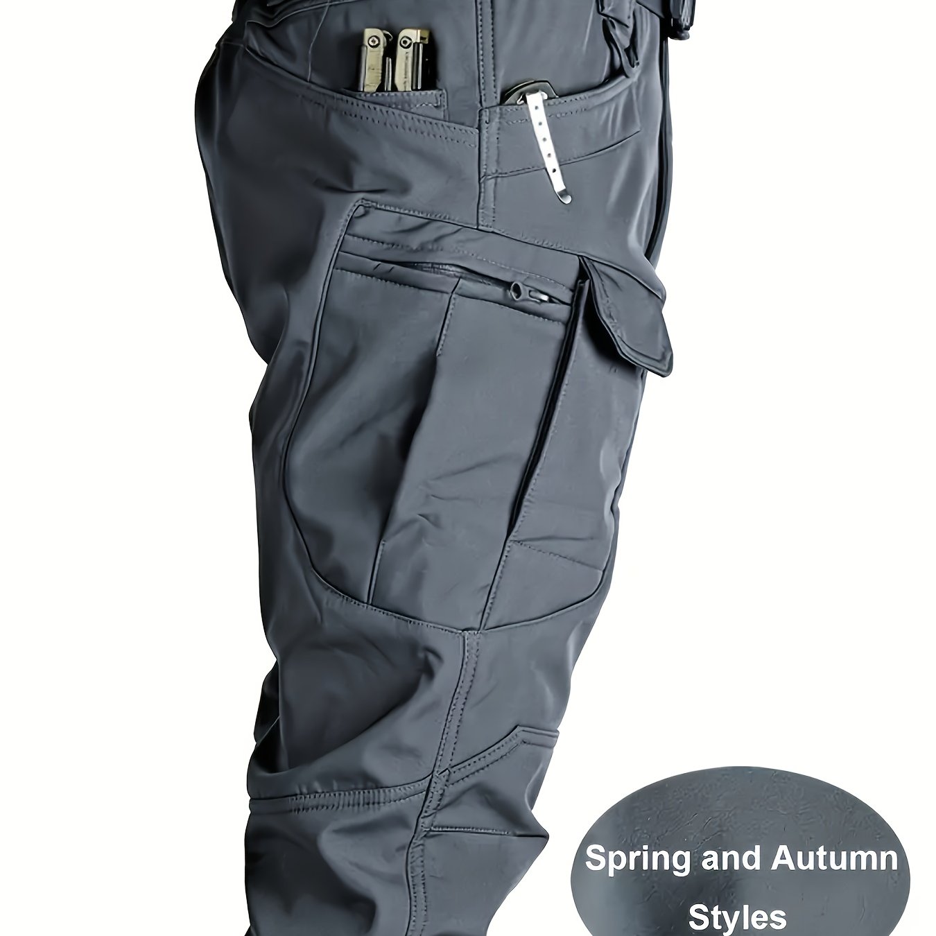 TEMU Pantalones de hombre multibolsillos, ropa de trabajo para exteriores, deportes casuales, montañismo, equipo táctico de , para exteriores,