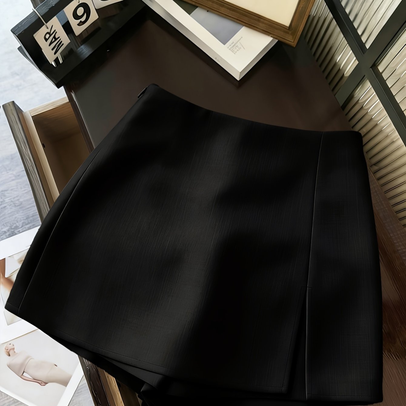 TEMU Falda-pantalón tipo A versátil de cintura para mujer, novedad 2026