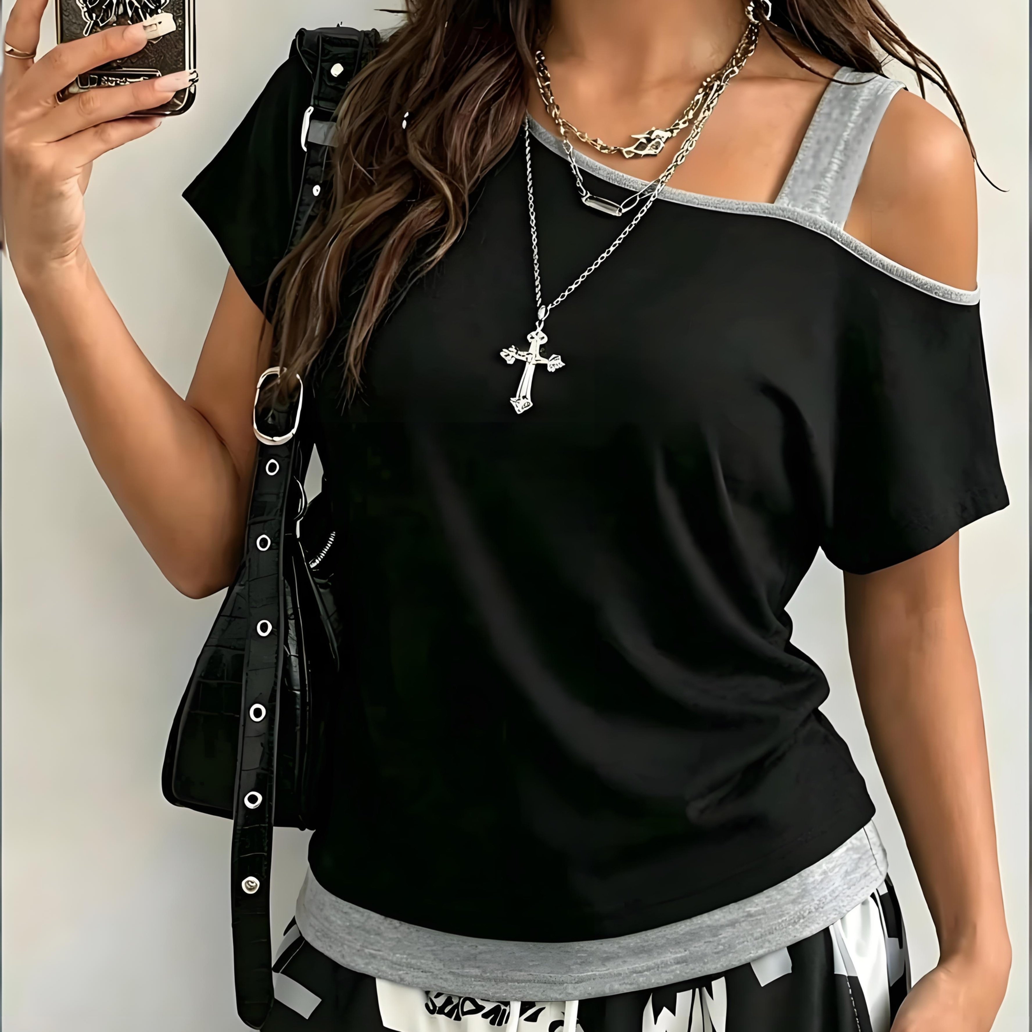 Women's Elegant Printed One-shoulder Fashion Vest