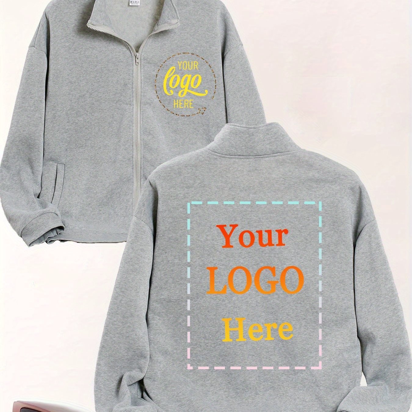 TEMU Custom Autumn And Winter Women's Zip-up Hoodies, Comfortable, Elegant, Casual, And Perfect For Commuting.