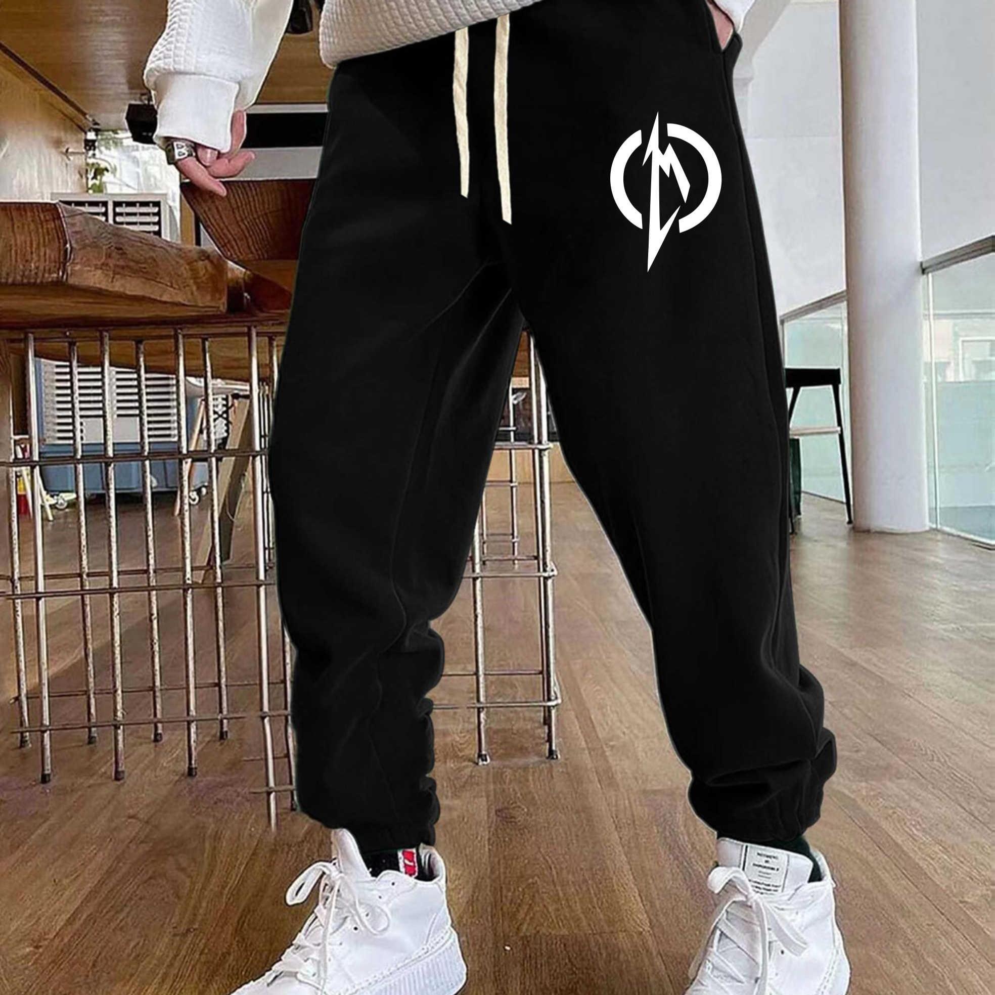 Stylish M Print Men's Fashion Comfy Sweatpants Casual - Temu