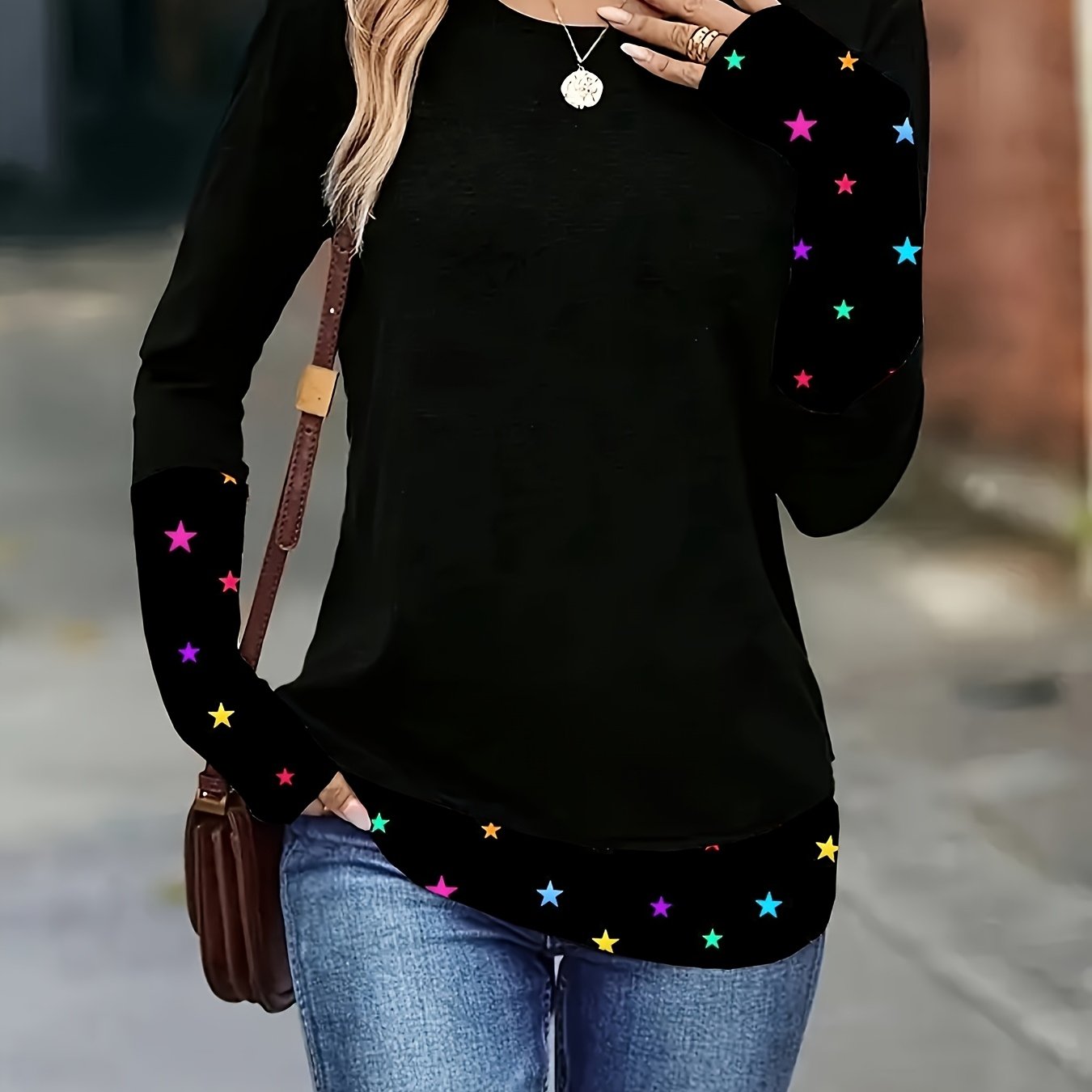 Autumn-winter Women's Elegant Long Sleeve T-shirt Fashion Base Layer Top