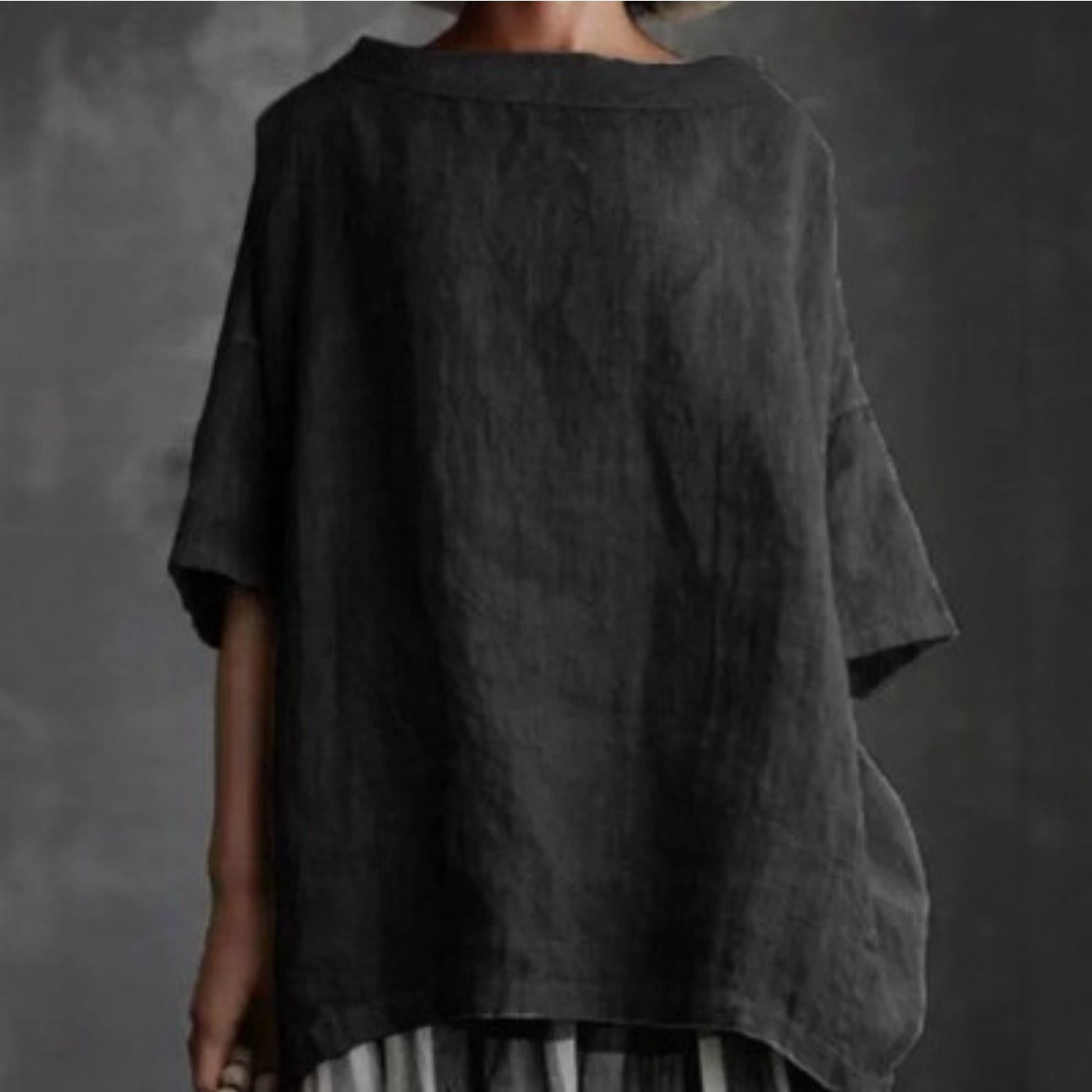 Plus Size, 2026 New Summer Women Crew Neck Solid Color Loose T Shirt Blouse Top (please Refer To Size Chart)