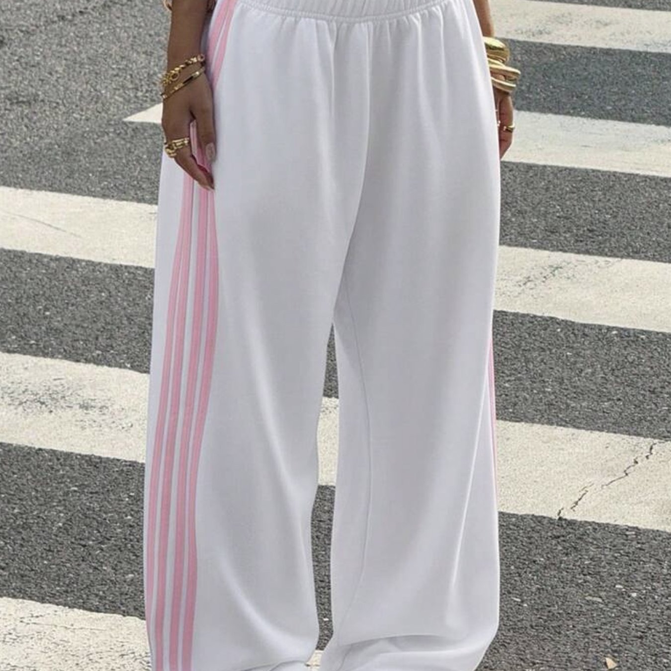 Spring Side Stripe Four-bar Y2k Style Casual Sweatpants