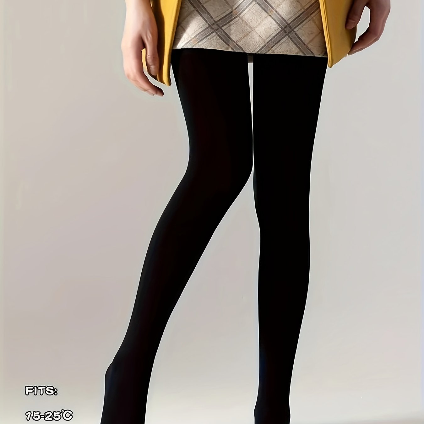 Image of A Pair Of Women's Elegant -fit Leggings - High Elasticity, Non-transparent Base Layer Pants For Spring And Autumn