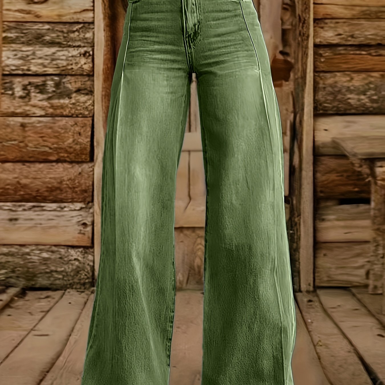 25aw Color Cow Standard Size Women's Fashion Casual Wide-leg Jeans, Washed Stretch Denim Versatile Loose Pants