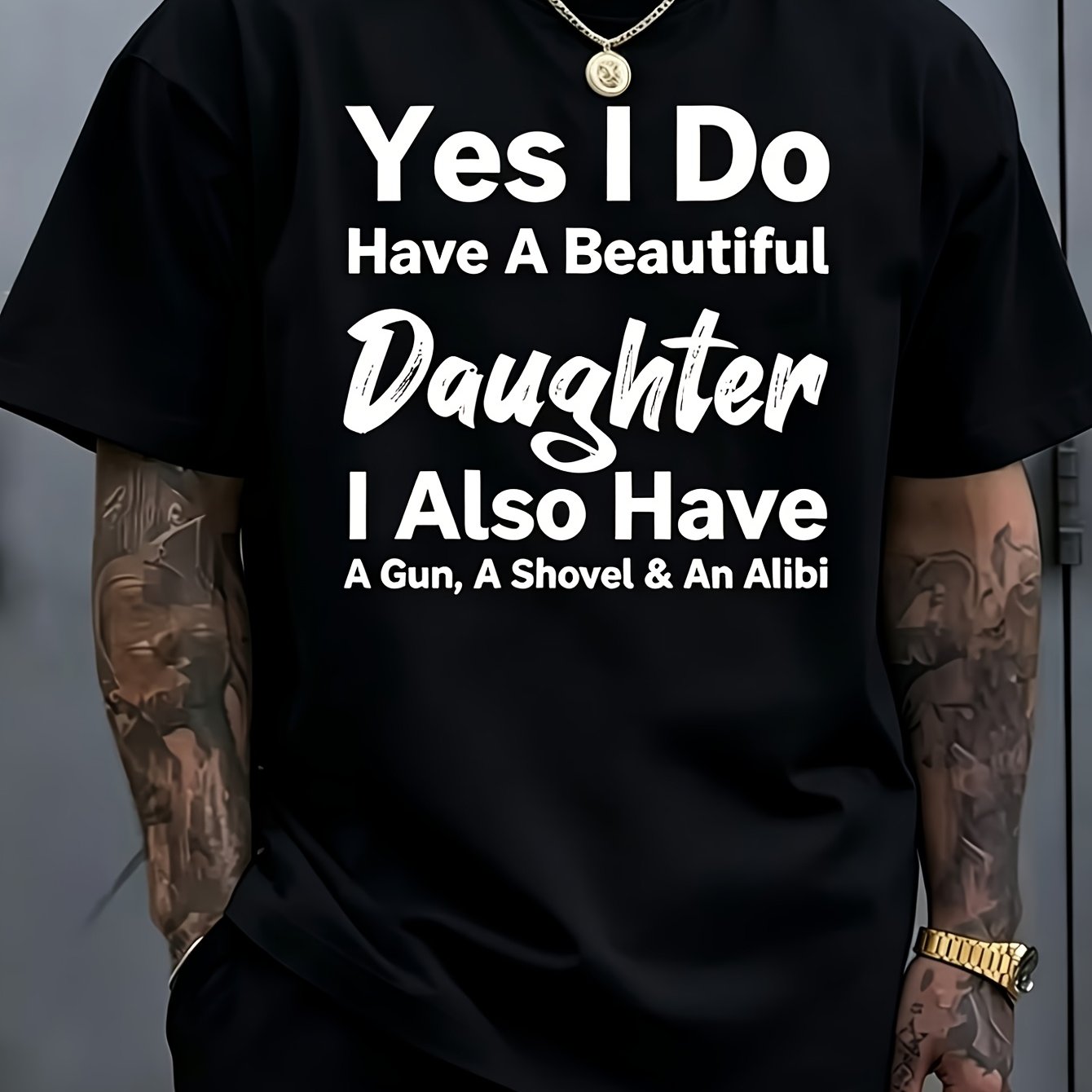 TEMU Men's Short Sleeve T-shirt With 