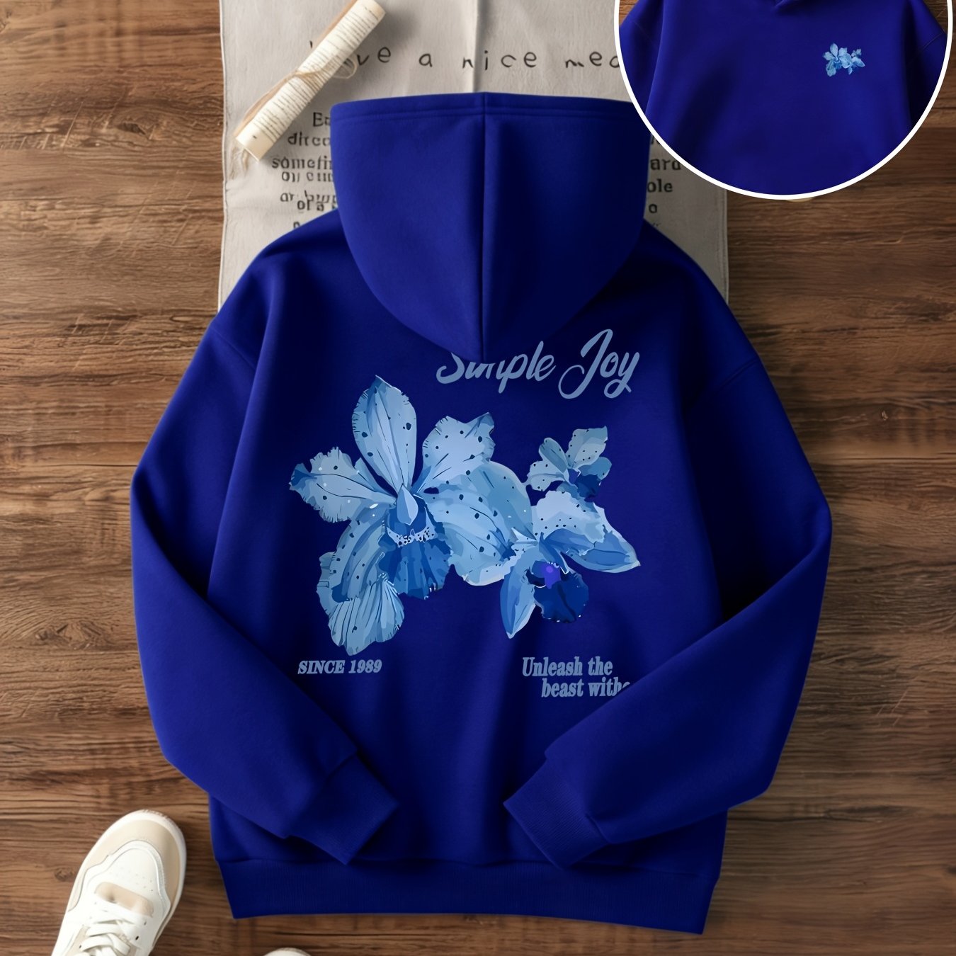 TEMU Sweatshirt à manches longues pour femme, Automne/Hiver, Sweatshirt décontracté à capuche, Imprimé , Sweatshirt à capuche tendance