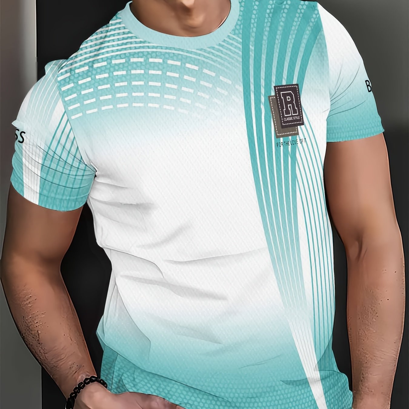 TEMU Men's Quick-dry T-shirt, Lightweight And Breathable, Non-sweaty. Suitable For Sports And Commuting. Quick-drying, Moisture-wicking, And