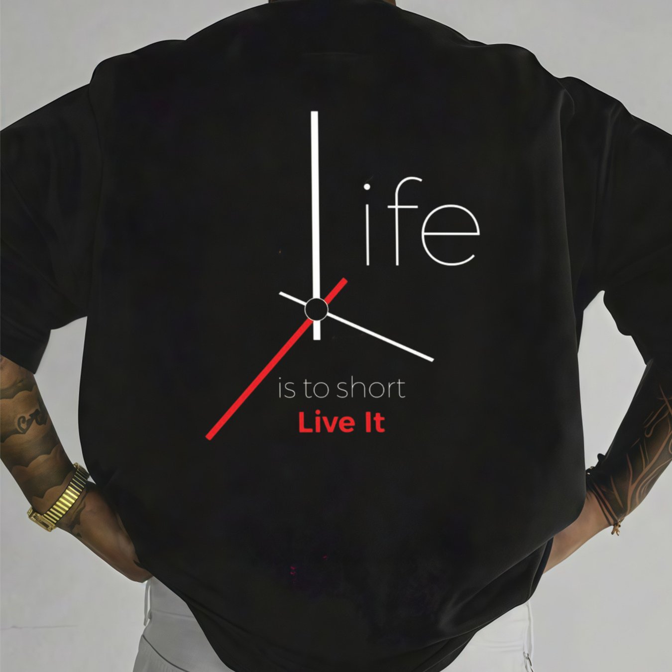 Image of Men's Long Sleeve Graphic T-shirt, Slim Fit - To Not Live It! Perfect For All Casual Occasions, Made Of Comfortable Fabric With , From Poland - A Stylish Gift For For Man