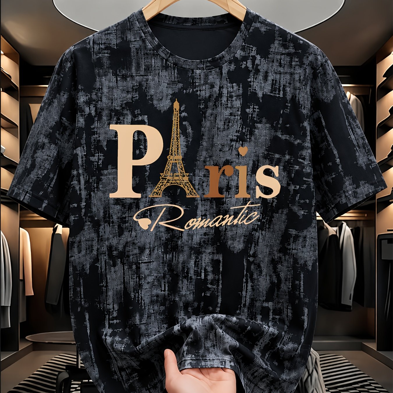 TEMU Men's Casual Athletic Tie-dye T-shirt, 