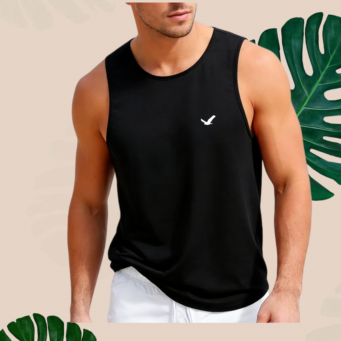 TEMU New Summer Men's Quick-drying Vest, Mesh Wicking And Breathable, Animal Flying Pigeon Print, Casual Fitness Sports Comfortable And Not Stuffy