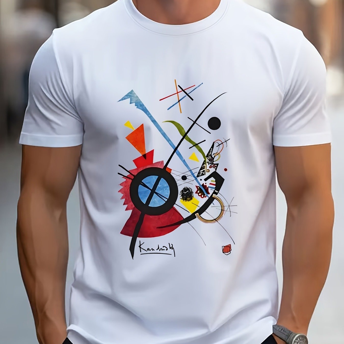 World Graphic T-shirt | Unisex Abstract Geometric Art Print, Crew Neck, Casual Tee, Machine Washable, Regular Fit, Cute And Comfortable Fabric, Ideal For