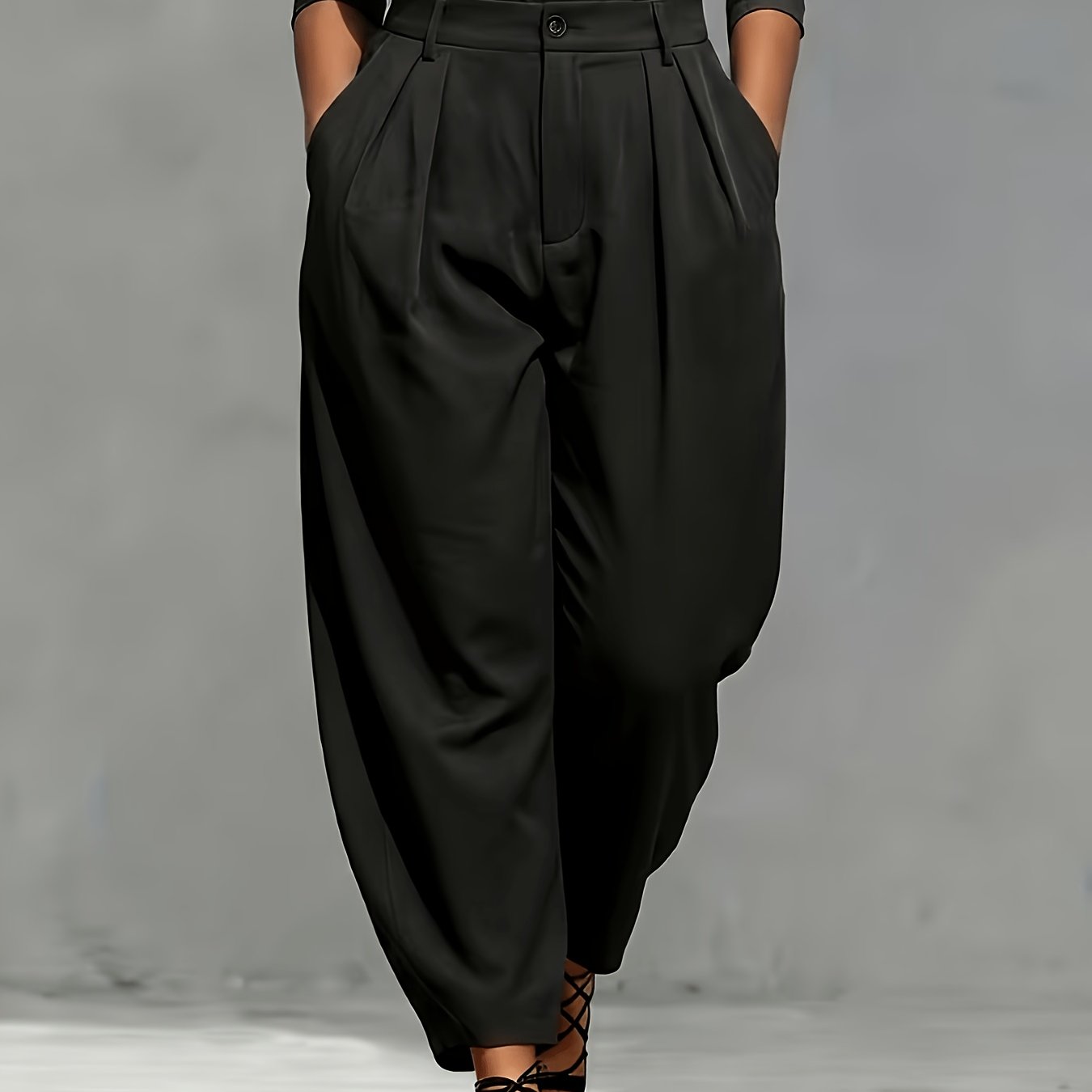TEMU Women's Elegant Commuter Casual Pants