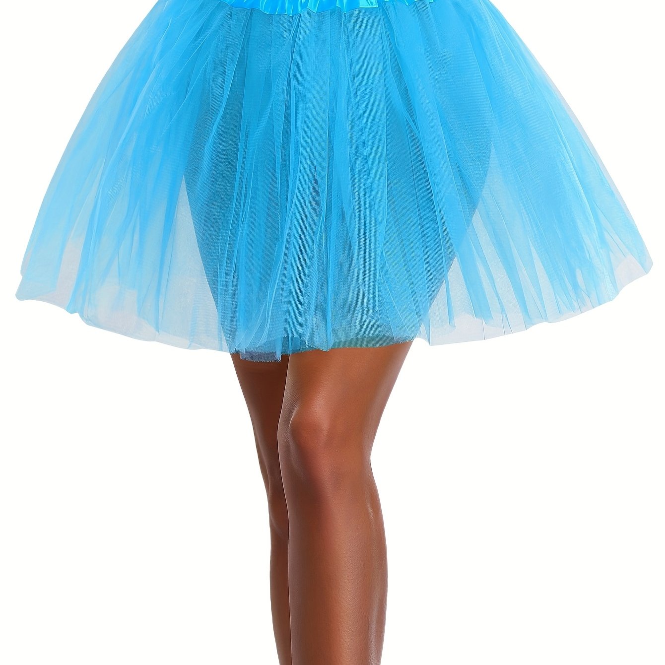 TEMU 1pc Spring/summer Three-layer Hot Mesh Carnival Party Ball Tutu Skirt, Women's Ballet Half Skirt For Festive Parties