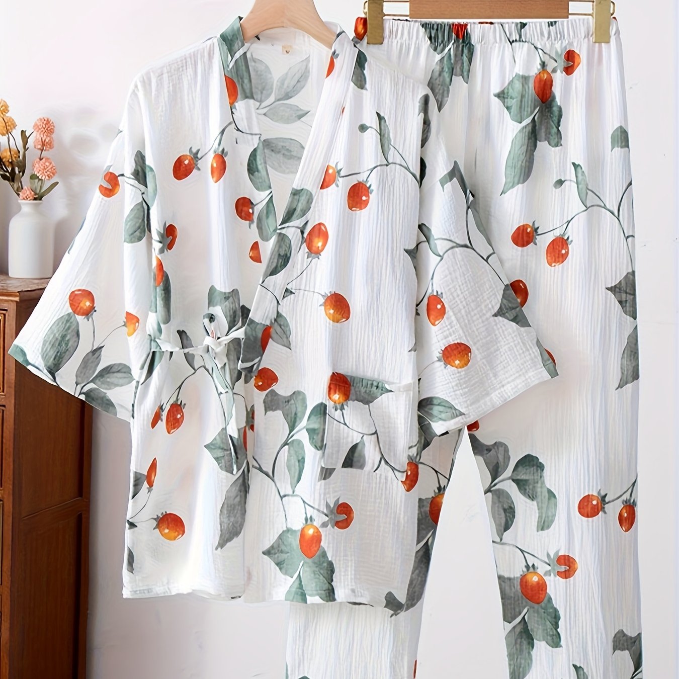 Image of Women's Summer Thin Short Sleeved And Long Pants Two-piece Set In Solid Color, Easy And Oversized, Suitable For Outdoor