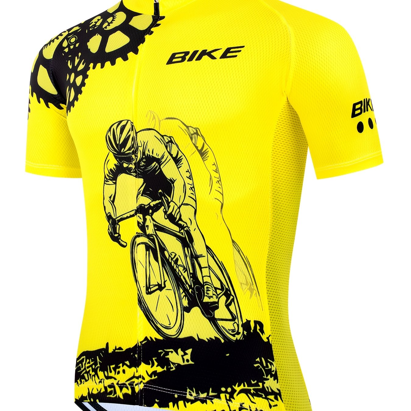 TEMU Maillot de cyclisme d'extérieur printemps et été, nouveau imprimé, manches courtes, respirant, séchage rapide, vélo de route, vélo de montagne,