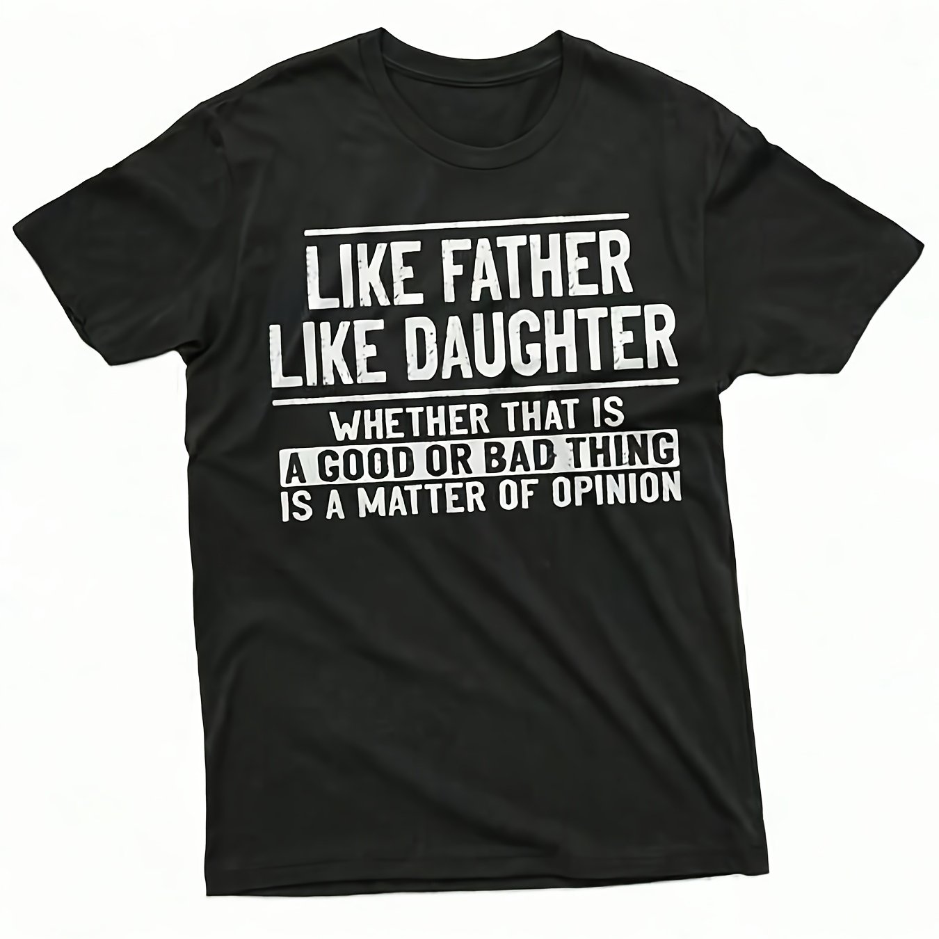 TEMU Graphic- S Size Plus Cartoon Round Neck Short Sleeve Funny Father Daughter Dad Daughter S Father's Day Gift For Dad Regular- Men Size