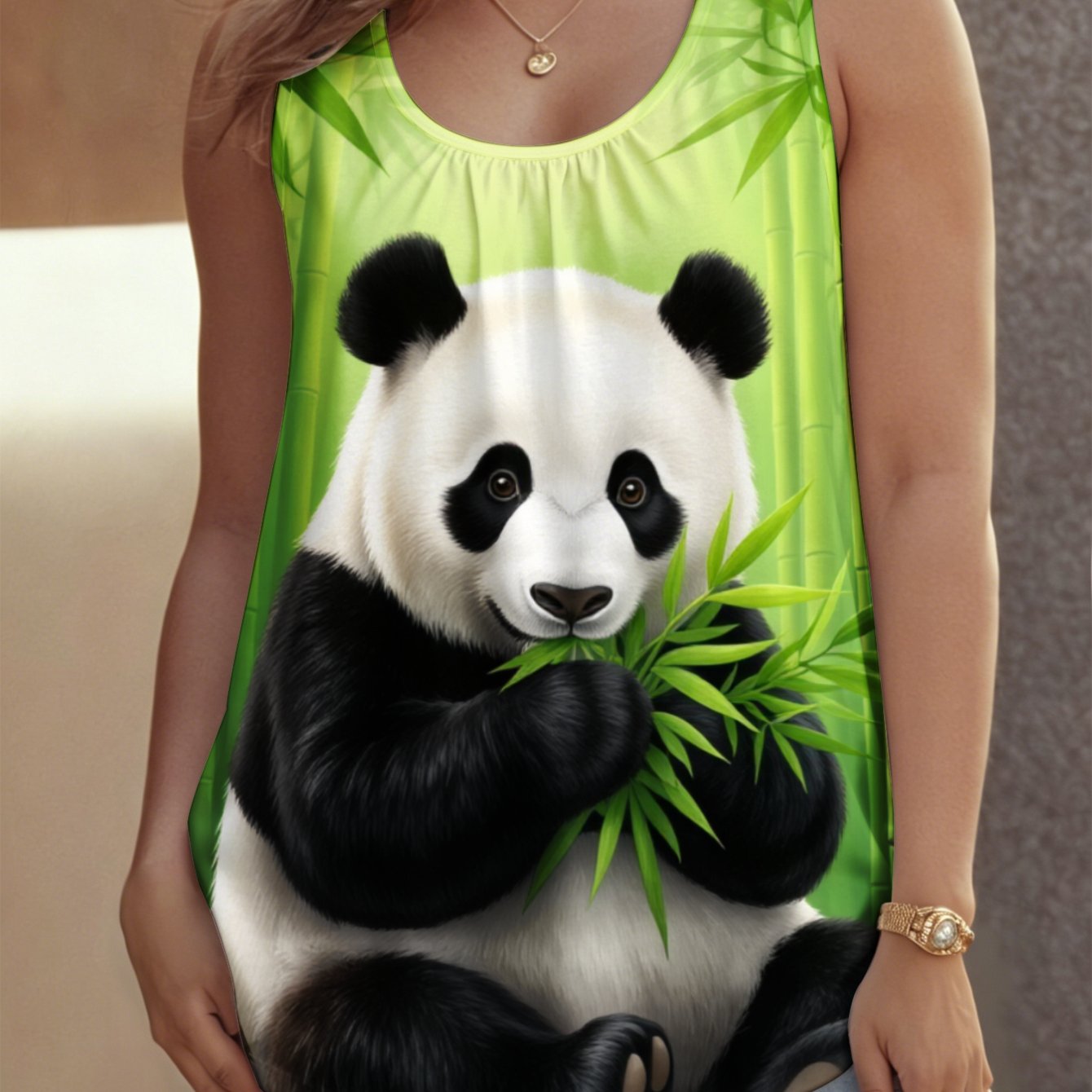TEMU Plus Size - Women's Plus Size Crew Neck Sleeveless Tank Top, Sizes 0xl-9xl Green Crew Neck, Sleeveless Suitable For , Beach And Travel, Stylish