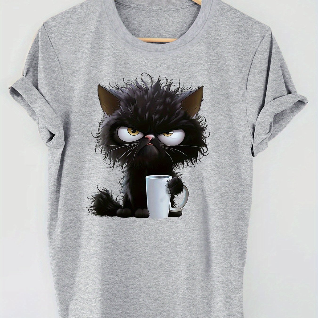 Graphic Print T-shirt, Short Sleeve Crew Neck Casual Top For Summer And Spring, Women's Clothing