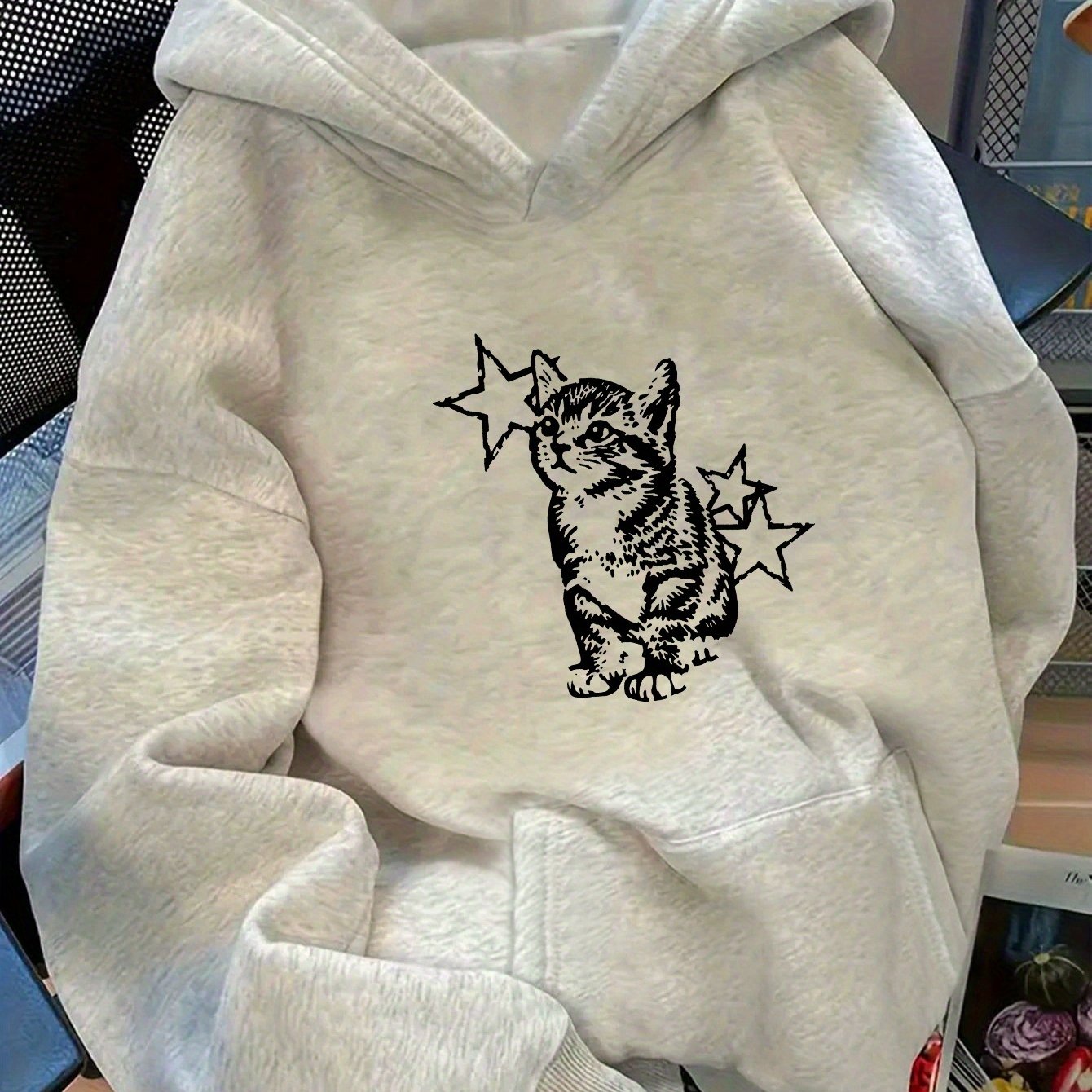 TEMU D92-women's Hooded Sweatshirt, Trendy And , Stylish Loose-fit Autumn/winter New Versatile Casual Swear, Women's Clothing, /no Bottom-qhh5036
