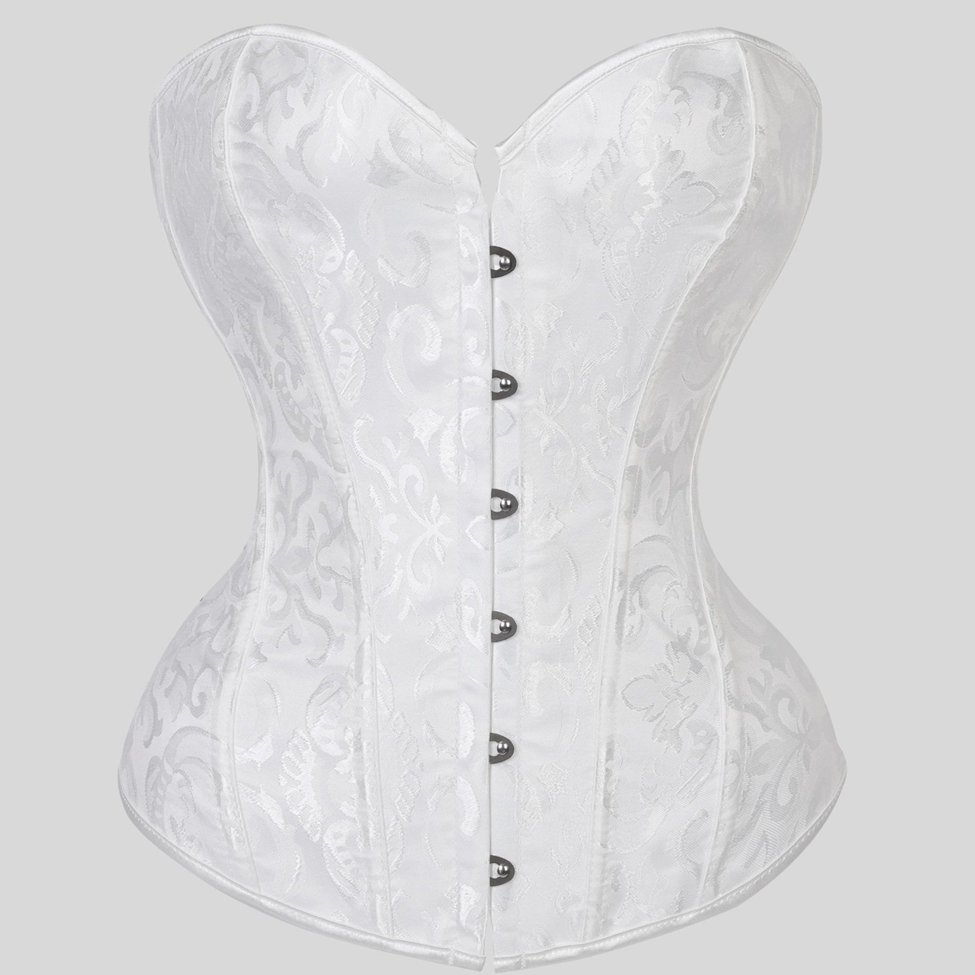 TEMU A Minimalist Court-style Corset With Vintage Floral Patterns, Featuring A Bow Tie And Front Buttons, Shaping The Body. Suitable For Parties,