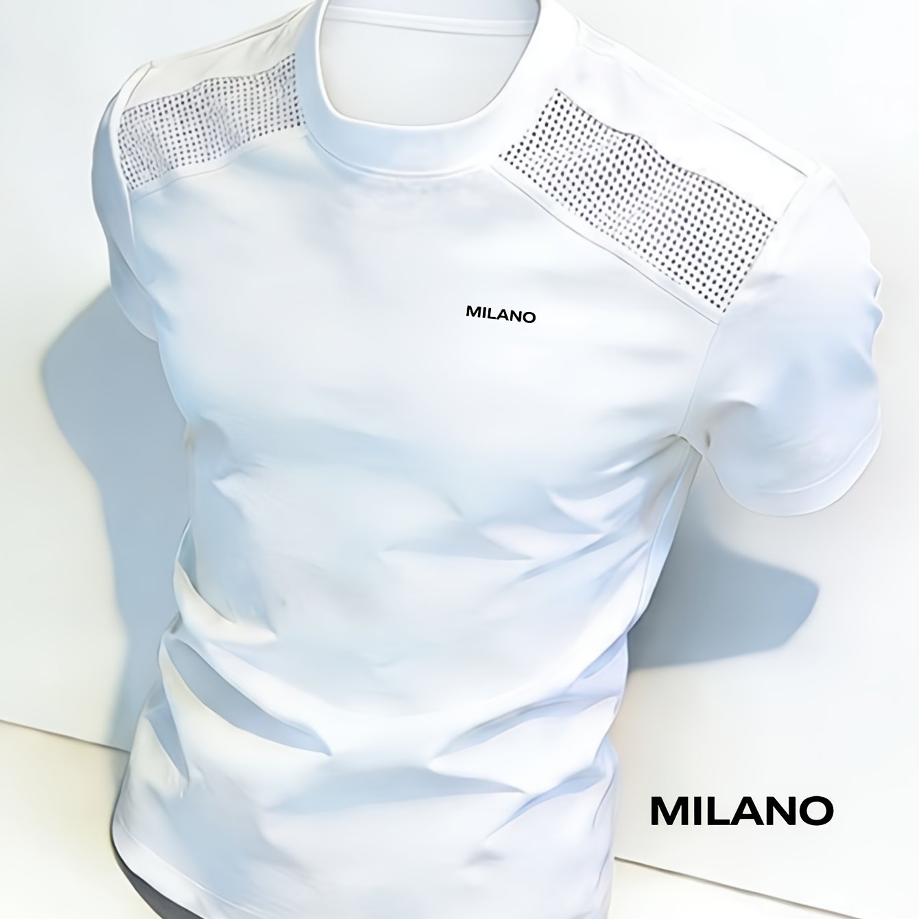 Image of Men's Graphic T - Shirt: Experience With Our High - Quality Fabric. This Stylish Top Features A Sleek Print, Making It An For Casual Wear. Its On The Shoulders Adds A Touch