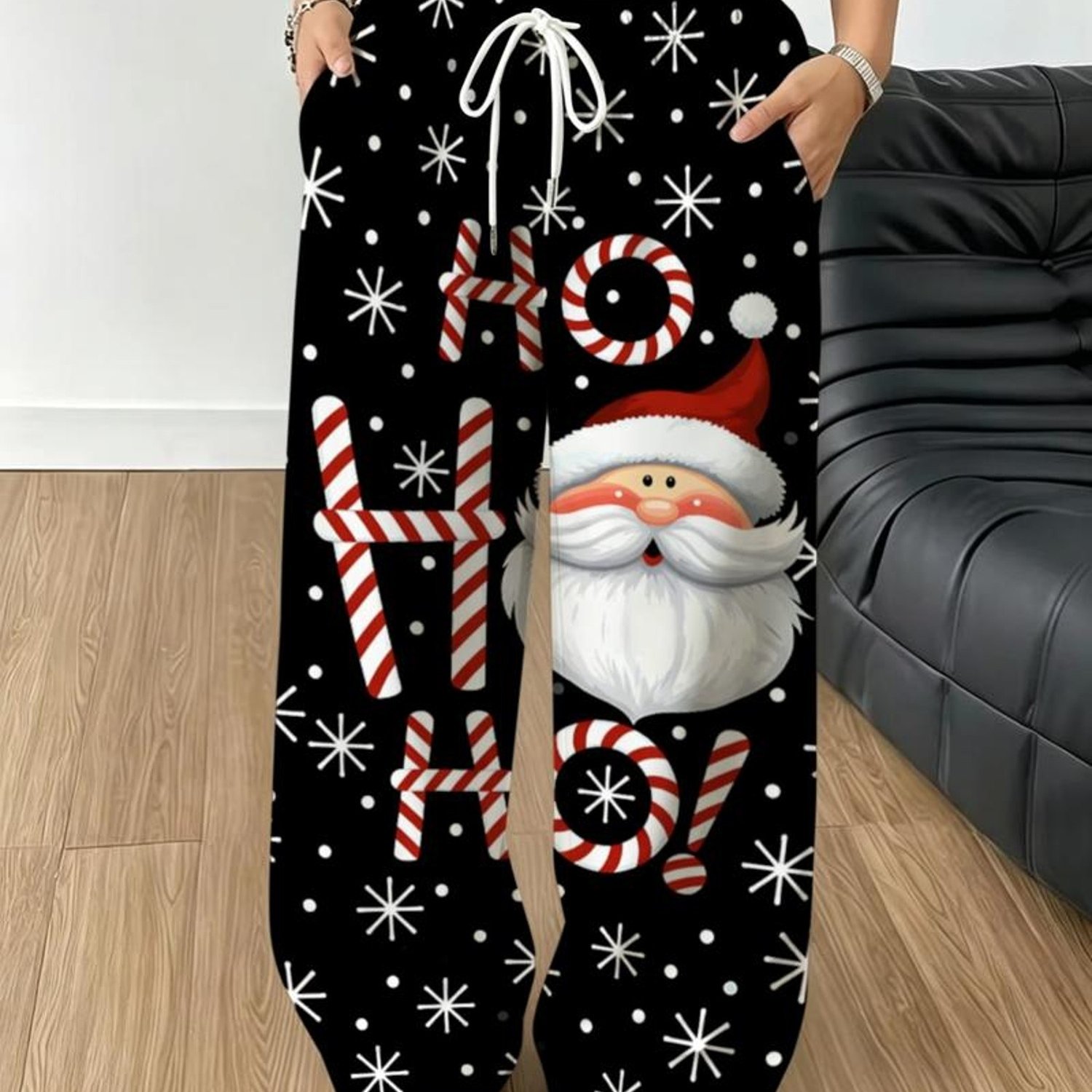 TEMU [printed Design - Non-textured] Women's Fashion Trousers, Festive Christmas Design, Ideal Holiday Gift For Girlfriend, Wife, Mother, Grandma,