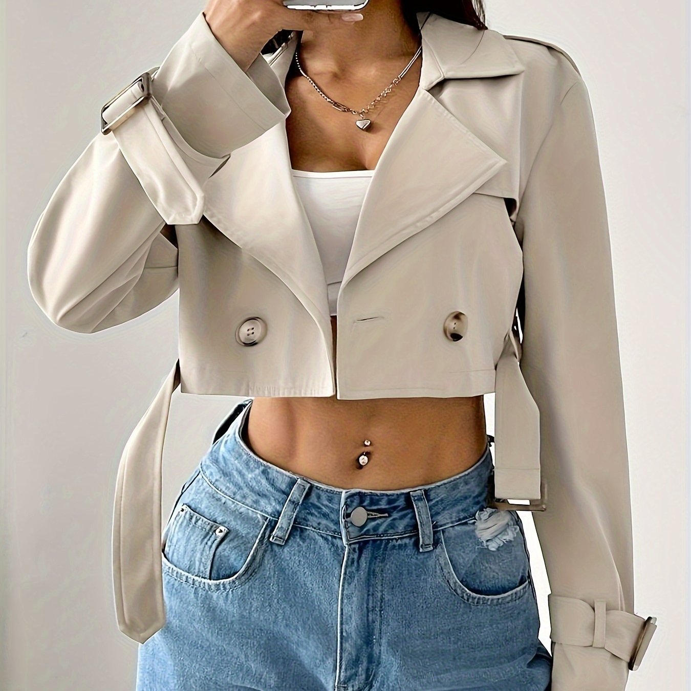 Short Casual Trench Coat