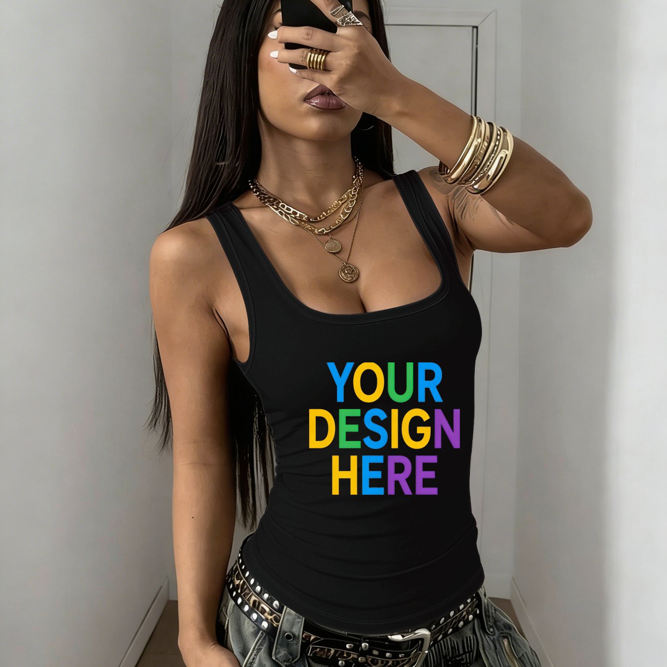 TEMU Customizable Photo And Text Printed Tops â Versatile Tops That Can Feature Your Own Images/logos, Perfect For Summer Wear, Machine Washable,