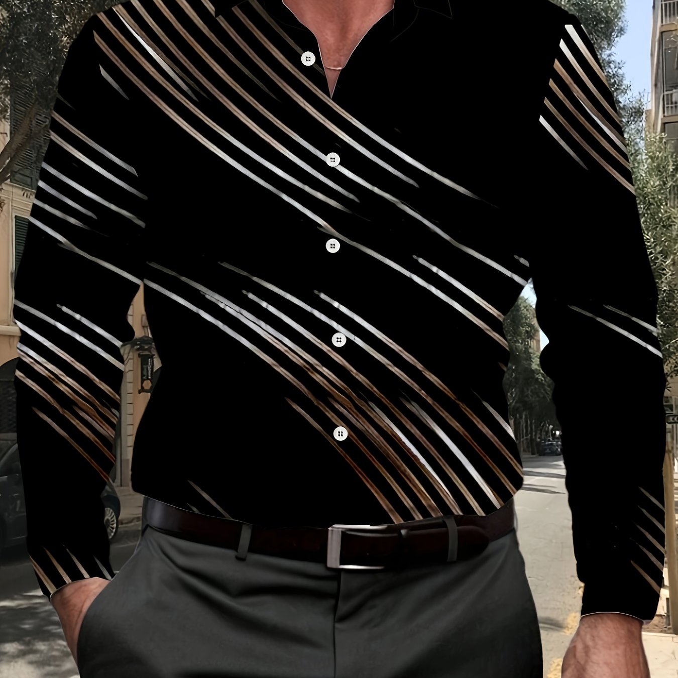 Men's Casual Fashion Long-sleeve Shirt, Suitable For Commutes, Easily To Styles