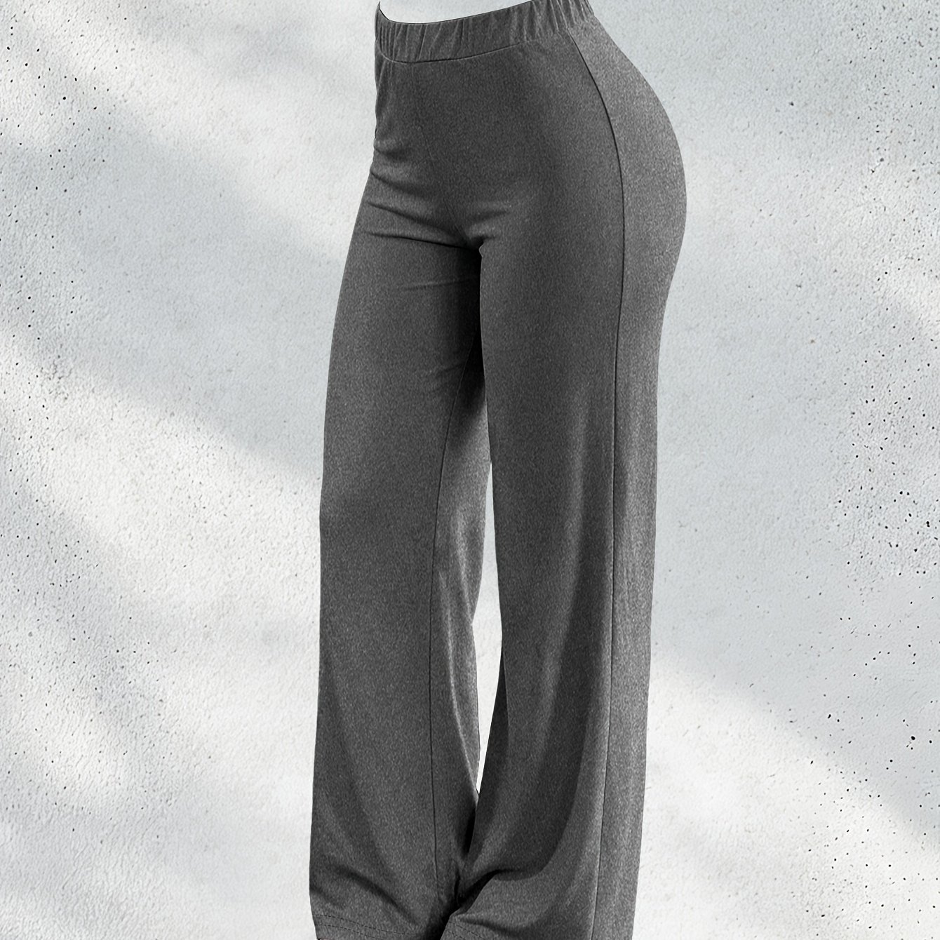 TEMU Casual Women's Wide-leg Elastic Trousers, Basic Versatile Style For Multi-scene Wear, Mother's Day Gift. A