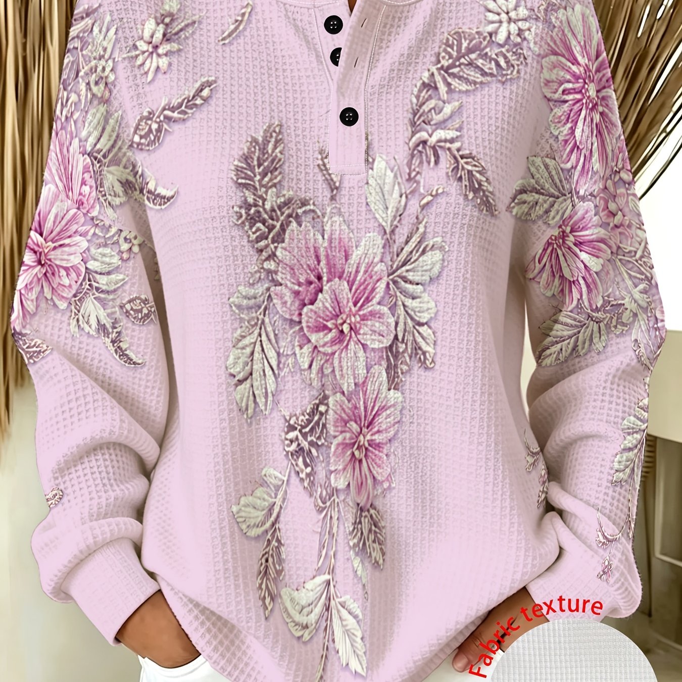 TEMU Plus Size Women's Sweatshirt, Multi- , Gorgeous , Elegant Retro Aesthetic, Suitable For Daily Wear And Casual , Comfortable And Fashionable