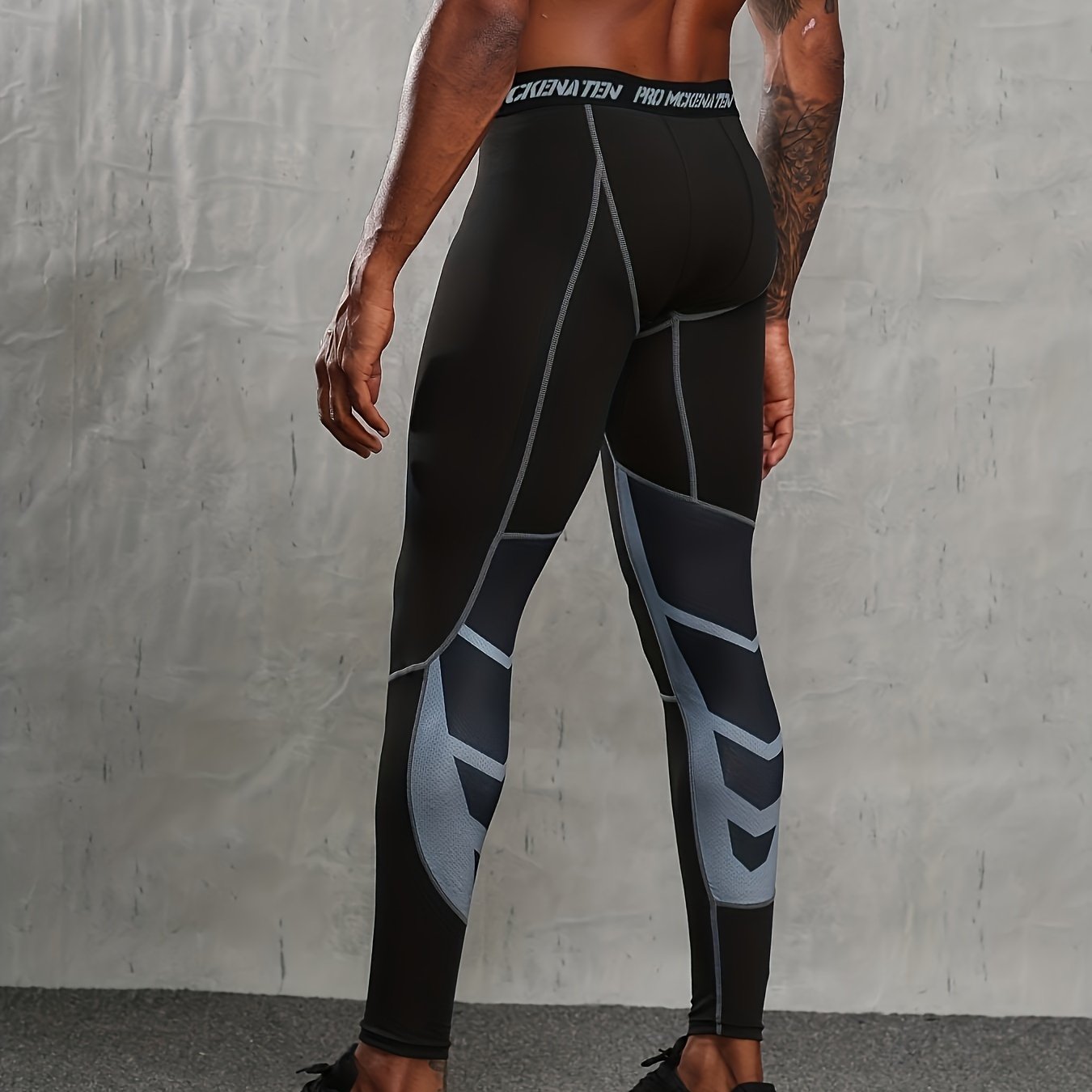 TEMU Men's High-stretch Breathable Quick-dry Athletic Leggings Long Johns- Gym, Running & Outdoor Activities