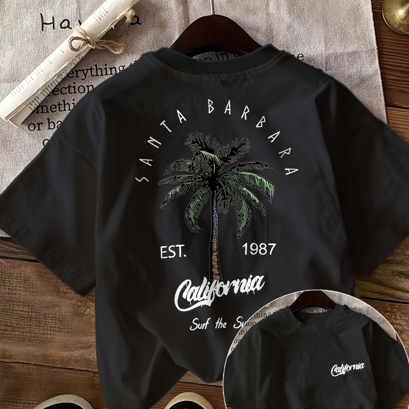 Trendy Short-sleeve Round Neck With Printed Design For Casual Sports In European And